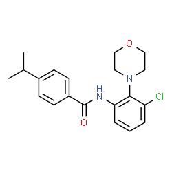 ChemSpider 2D Image | N-[3-Chloro-2-(4-morpholinyl)phenyl]-4-isopropylbenzamide | C20H23ClN2O2