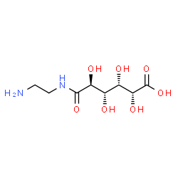 ChemSpider 2D Image | (2R,3S,4S,5S)-6-[(2-Aminoethyl)amino]-2,3,4,5-tetrahydroxy-6-oxohexanoic acid | C8H16N2O7