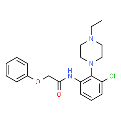 ChemSpider 2D Image | N-[3-Chloro-2-(4-ethyl-1-piperazinyl)phenyl]-2-phenoxyacetamide | C20H24ClN3O2