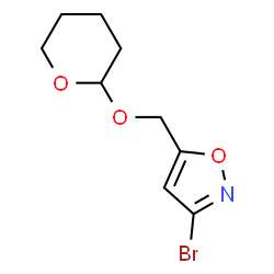 ChemSpider 2D Image | 3-Bromo-5-[[(tetrahydro-2H-pyran-2-yl)oxy]methyl]isoxazole | C9H12BrNO3