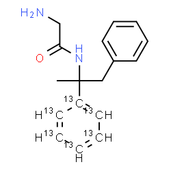 ChemSpider 2D Image | N-[1-Phenyl-2-(~13~C_6_)phenyl-2-propanyl]glycinamide | C1113C6H20N2O