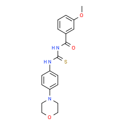 ChemSpider 2D Image | 3-(3-METHOXYBENZOYL)-1-[4-(MORPHOLIN-4-YL)PHENYL]THIOUREA | C19H21N3O3S
