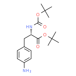 ChemSpider 2D Image | N-Boc-4-Amino-L-phenylalanine-t-butyl ester | C18H28N2O4