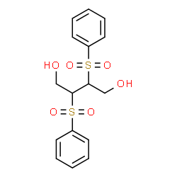 ChemSpider 2D Image | 2,3-Bis(phenylsulfonyl)-1,4-butanediol | C16H18O6S2