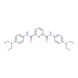 ChemSpider 2D Image | N,N'-Bis[4-(diethylamino)phenyl]-2,6-pyridinedicarboxamide | C27H33N5O2