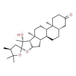ChemSpider 2D Image | (5alpha,22S,24S)-20-Hydroxy-24-methyl-22,25-epoxyfurostan-3-one | C28H44O4