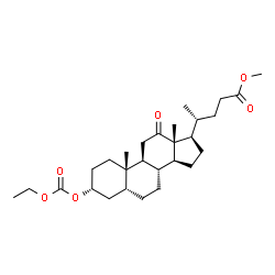 ChemSpider 2D Image | Methyl (3alpha,5beta)-3-[(ethoxycarbonyl)oxy]-12-oxocholan-24-oate | C28H44O6