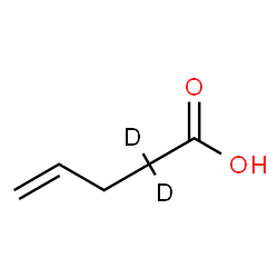 ChemSpider 2D Image | 2,2-dideuteriopent-4-enoic acid | C5H6D2O2