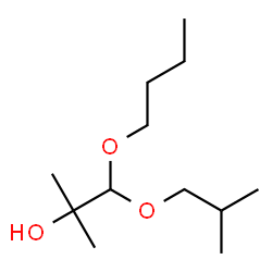 ChemSpider 2D Image | 1-Butoxy-1-isobutoxy-2-methyl-2-propanol | C12H26O3