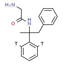 ChemSpider 2D Image | N-{1-Phenyl-2-[(2,6-~3~H_2_)phenyl]-2-propanyl}glycinamide | C17H18T2N2O