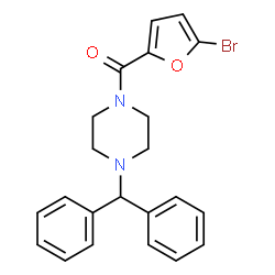 ChemSpider 2D Image | (5-Bromo-2-furyl)[4-(diphenylmethyl)-1-piperazinyl]methanone | C22H21BrN2O2