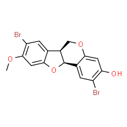 ChemSpider 2D Image | (6aS,11aS)-2,8-Dibromomedicarpin | C16H12Br2O4