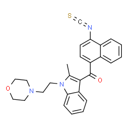 ChemSpider 2D Image | (4-Isothiocyanato-1-naphthyl){2-methyl-1-[2-(4-morpholinyl)ethyl]-1H-indol-3-yl}methanone | C27H25N3O2S