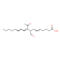 ChemSpider 2D Image | (5E,9Z,11E)-9-Acetyl-8-formyl-5,9,11-heptadecatrienoic acid | C20H30O4