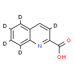 ChemSpider 2D Image | 2-(3,5,6,7,8-~2~H_5_)Quinolinecarboxylic acid | C10H2D5NO2