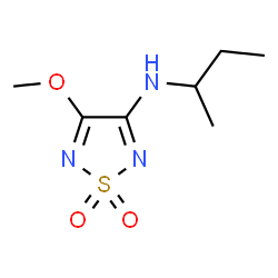 ChemSpider 2D Image | N-sec-Butyl-4-methoxy-1,2,5-thiadiazol-3-amine 1,1-dioxide | C7H13N3O3S