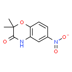 ChemSpider 2D Image | 2,2-Dimethyl-6-nitro-2H-1,4-benzoxazin-3(4H)-one | C10H10N2O4