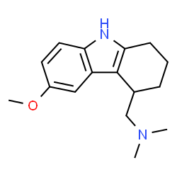 ChemSpider 2D Image | 1-(6-Methoxy-2,3,4,9-tetrahydro-1H-carbazol-4-yl)-N,N-dimethylmethanamine | C16H22N2O