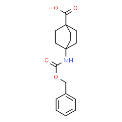 ChemSpider 2D Image | 4-{[(Benzyloxy)carbonyl]amino}bicyclo[2.2.2]octane-1-carboxylic acid | C17H21NO4