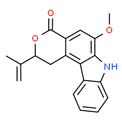 ChemSpider 2D Image | 2-Isopropenyl-6-methoxy-1,7-dihydropyrano[3,4-c]carbazol-4(2H)-one | C19H17NO3
