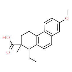 ChemSpider 2D Image | 1-Ethyl-1,2,3,4-tetrahydro-7-methoxy-2-methyl-2-phenanthrenecarboxylic acid | C19H22O3