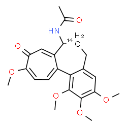 ChemSpider 2D Image | N-[1,2,3,10-Tetramethoxy-9-oxo(6-~14~C)-5,6,7,9-tetrahydrobenzo[a]heptalen-7-yl]acetamide | C2114CH25NO6