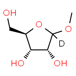 ChemSpider 2D Image | Methyl D-(C~1~-~2~H)ribofuranoside | C6H11DO5