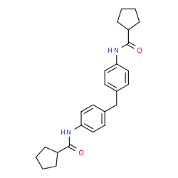 ChemSpider 2D Image | N,N'-(Methylenedi-4,1-phenylene)dicyclopentanecarboxamide | C25H30N2O2