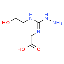 ChemSpider 2D Image | (E)-N-{Hydrazino[(2-hydroxyethyl)amino]methylene}glycine | C5H12N4O3