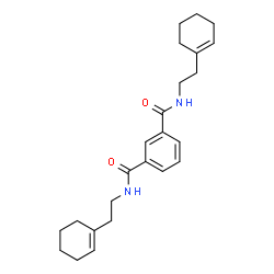 ChemSpider 2D Image | N,N'-Bis[2-(1-cyclohexen-1-yl)ethyl]isophthalamide | C24H32N2O2