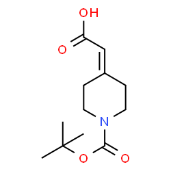 ChemSpider 2D Image | (1-Boc-4-piperidinylidene)acetic acid | C12H19NO4