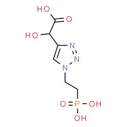 ChemSpider 2D Image | Hydroxy[1-(2-phosphonoethyl)-1H-1,2,3-triazol-4-yl]acetic acid | C6H10N3O6P