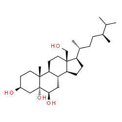 ChemSpider 2D Image | (3beta,5alpha,6beta)-Ergostane-3,5,6,18-tetrol | C28H50O4