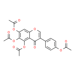 ChemSpider 2D Image | 3-(4-Acetoxyphenyl)-4-oxo-4H-chromene-5,6,7-triyl triacetate | C23H18O10