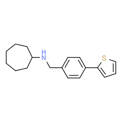 ChemSpider 2D Image | N-[4-(2-Thienyl)benzyl]cycloheptanamine | C18H23NS