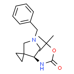 ChemSpider 2D Image | tert-butyl (S)-(5-benzyl-5-azaspiro[2.4]heptan-7-yl)carbamate | C18H26N2O2