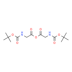 ChemSpider 2D Image | ({[(2-Methyl-2-propanyl)oxy]carbonyl}amino)acetic anhydride | C14H24N2O7