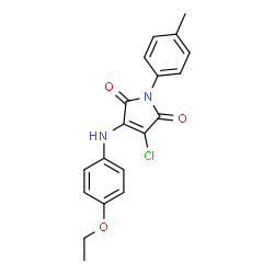 ChemSpider 2D Image | 3-Chloro-4-[(4-ethoxyphenyl)amino]-1-(4-methylphenyl)-1H-pyrrole-2,5-dione | C19H17ClN2O3