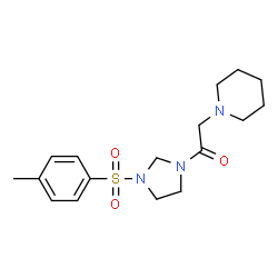 ChemSpider 2D Image | 2-Piperidin-1-yl-1-[3-(toluene-4-sulfonyl)-imidazolidin-1-yl]-ethanone | C17H25N3O3S