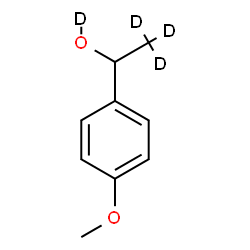 ChemSpider 2D Image | 1-methoxy-4-(2,2,2-trideuterio-1-deuteriooxy-ethyl)benzene | C9H8D4O2