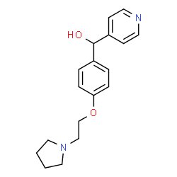 ChemSpider 2D Image | 4-Pyridinyl{4-[2-(1-pyrrolidinyl)ethoxy]phenyl}methanol | C18H22N2O2