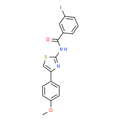 ChemSpider 2D Image | 3-Iodo-N-[4-(4-methoxyphenyl)-1,3-thiazol-2-yl]benzamide | C17H13IN2O2S