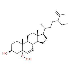 ChemSpider 2D Image | (3beta,5alpha,24S)-5-Hydroperoxystigmasta-6,25-dien-3-ol | C29H48O3