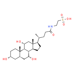 ChemSpider 2D Image | 2-{[(3alpha,5beta,7alpha,9beta,11alpha)-3,7,11-Trihydroxy-24-oxocholan-24-yl]amino}ethanesulfonic acid | C26H45NO7S