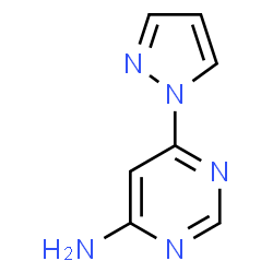 ChemSpider 2D Image | 6-(1H-Pyrazol-1-yl)-4-pyrimidinamine | C7H7N5