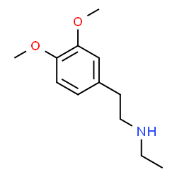 ChemSpider 2D Image | 2-(3,4-Dimethoxyphenyl)-N-ethylethanamine | C12H19NO2