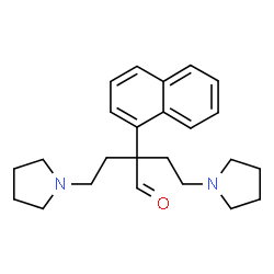 ChemSpider 2D Image | 2-(1-Naphthyl)-4-(1-pyrrolidinyl)-2-[2-(1-pyrrolidinyl)ethyl]butanal | C24H32N2O