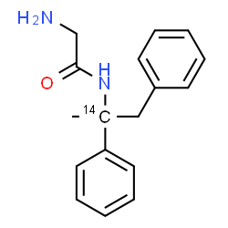 ChemSpider 2D Image | N-[1,2-Diphenyl(2-~14~C)-2-propanyl]glycinamide | C1614CH20N2O