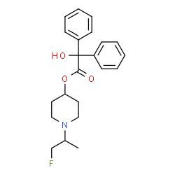 ChemSpider 2D Image | 1-(1-Fluoro-2-propanyl)-4-piperidinyl hydroxy(diphenyl)acetate | C22H26FNO3