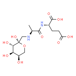 ChemSpider 2D Image | (2S)-2-{[(2S)-2-({[(2R,3S,4R,5R)-2,3,4,5-Tetrahydroxytetrahydro-2H-pyran-2-yl]methyl}amino)propanoyl]amino}pentanedioic acid | C14H24N2O10